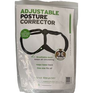 Mind Reader BACKPOS-BLK Designed for Lower Back Pain Relief and Posture Train...